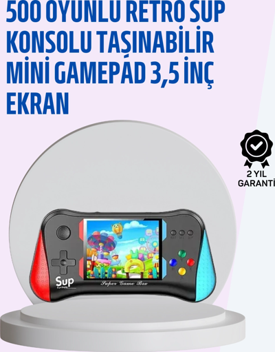 Eldenör Taşınabilir Oyun Konsolu – 3,5" Ekranlı ve 500 Oyunlu