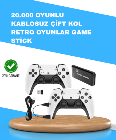 Eldenör Kablosuz Retro TV Oyun Konsolu – 30.000+ Oyun, HD Çıkış & Kablosuz Gamepad ile Efsanevi Oyun Deneyimi
