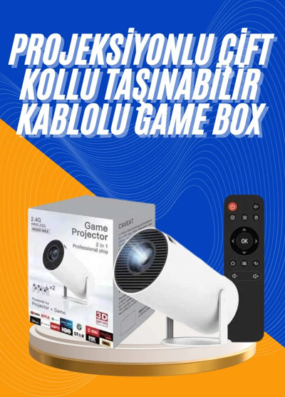 Shopwave Projeksiyon Cihazı Video Oyun Konsolu 8 GB Hafıza LCD Ekran Kumandalı