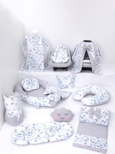 Umay Bebek Babynest Puset Örtüsü Alt Açma Emzirme Yastığı Bel Destekli Ana Kucağı Bebek Arabası Minderi-Panço