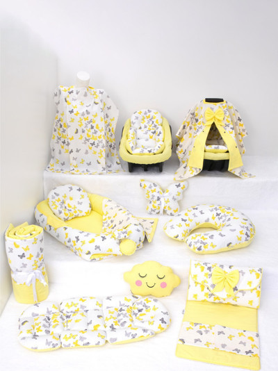 Umay Bebek Babynest Puset Örtüsü Alt Açma Emzirme Yastığı Bel Destekli Ana Kucağı Bebek Arabası Minderi-Panço