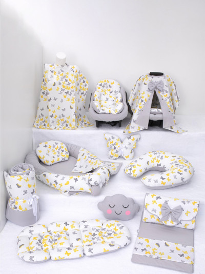 Umay Bebek Babynest Puset Örtüsü Alt Açma Emzirme Yastığı Bel Destekli Ana Kucağı Bebek Arabası Minderi-Panço
