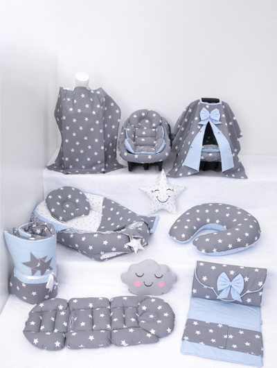 Umay Bebek Babynest Puset Örtüsü Alt Açma Emzirme Yastığı Bel Destekli Ana Kucağı Bebek Arabası Minderi-Panço