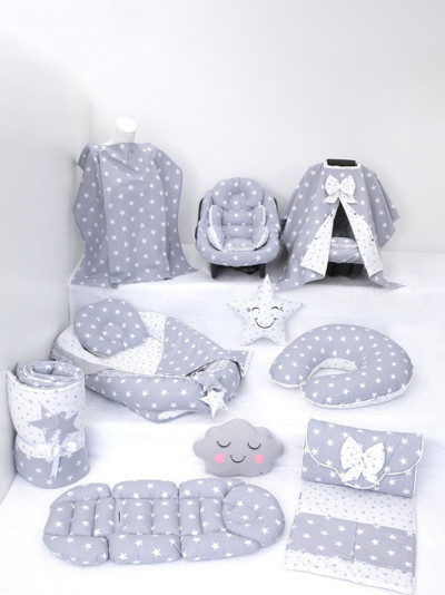 Umay Bebek Babynest Puset Örtüsü Alt Açma Emzirme Yastığı Bel Destekli Ana Kucağı Bebek Arabası Minderi-Panço