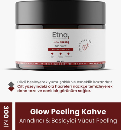 Etna Pharma Kahve Özlü Besleyici Ve Arındırıcı Glow Peeling 300 ML
