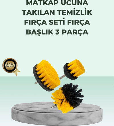 Epilons Matkap Uyumlu Temizlik Fırçası Seti 3’lü Çok Amaçlı