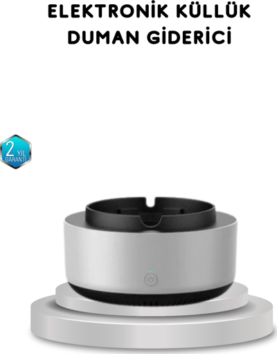 Kanonik Education Sigara Dumanı ve Koku Giderici Hava Temizleyici Küllük – 2 Katmanlı Filtreli, USB Şarjlı
