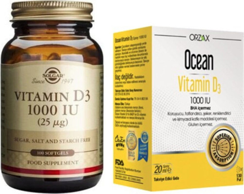 Solgar Vitamin D3 1000 Iu Sprey 20 Ml + D3 Vitamini 1000 Iu 100 Kapsül