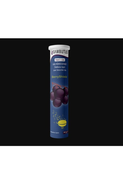 SAMBUTUS EFERVESAN TABLET, KARA MÜRVER EKSTRESİ VE C VİTAMİNİ İÇEREN TAKVİYE EDİCİ GIDA 20 tablet