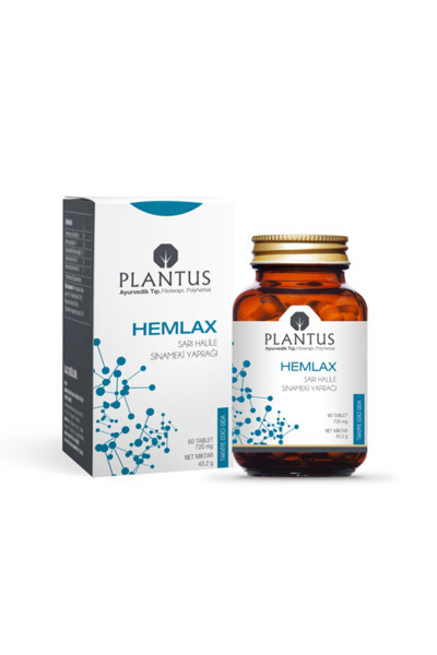 PLANTUS HEMLAX TABLET, SARI HALİLE, SOĞAN VE SİNAMEKİ YAPRAĞI İÇEREN TAKVİYE EDİCİ GIDA 60 tablet