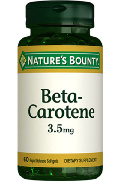 NATURE'S BOUNTY BETA-CAROTENE KAPSÜL, BETA KAROTEN İÇEREN TAKVİYE EDİCİ GIDA 60 kapsül