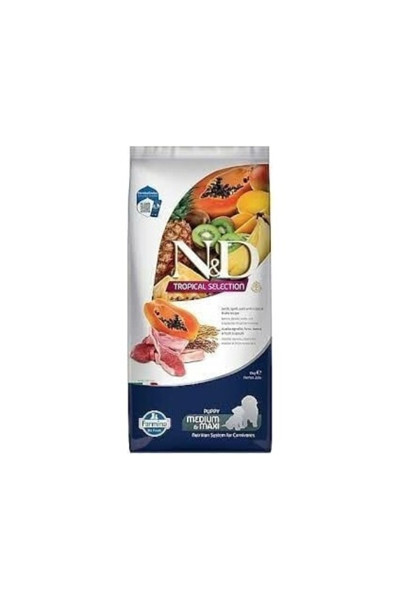 N&D Tropical Selection Kuzu Etli Ve Tropikal Meyveli Orta Ve Büyük Irk Yavru Köpek Maması 10Kg
