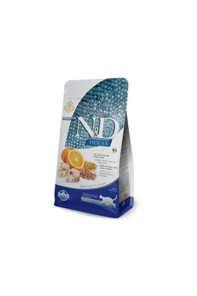 N&D Ocean Düşük Tahıllı Morina Balıklı Yetişkin Kedi Maması 5 Kg