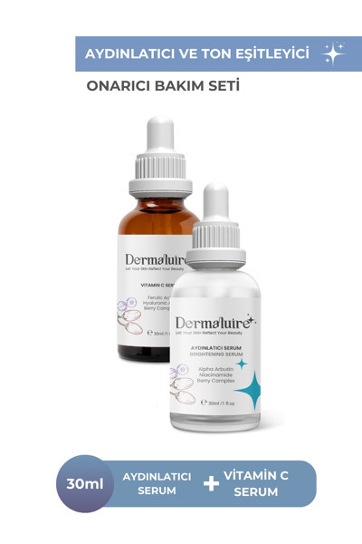 Dermaluire Aydınlatıcı Ve Ton Eşitleyici Bakım Seti ( Vitamin C Serum, Aydınlatıcı Serum)