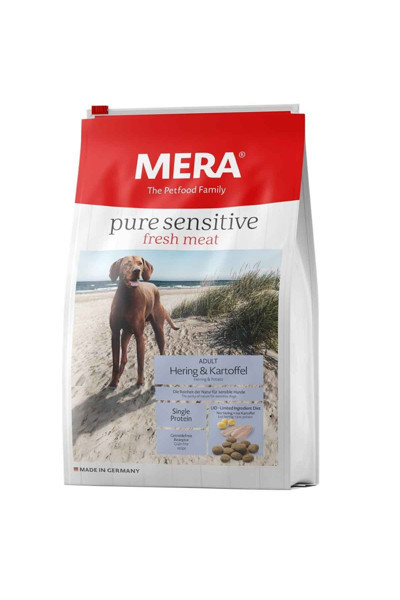 Mera The Petfood Family Pure Sensitive Tahılsız Ringa Balıklı Patatesli Yetişkin Köpek Maması 12.5 Kg