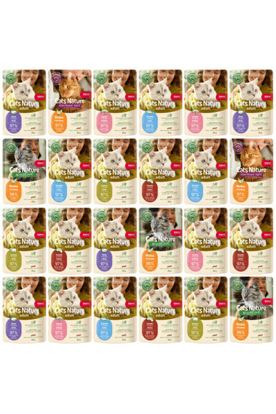 Mera The Petfood Family Wet Food Tahılsız Yaş Kedi Maması Karışık Paket 24 X 85 Gr Pouch / Konserve