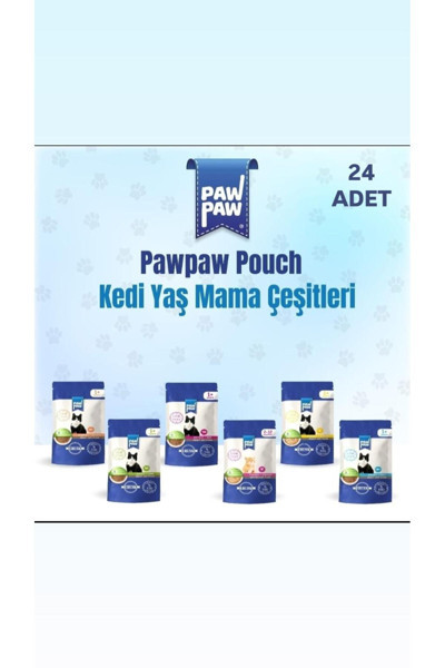 Pawpaw Yavru Tavuklu Yaş Kedi Maması 85 Gr 24'Lü