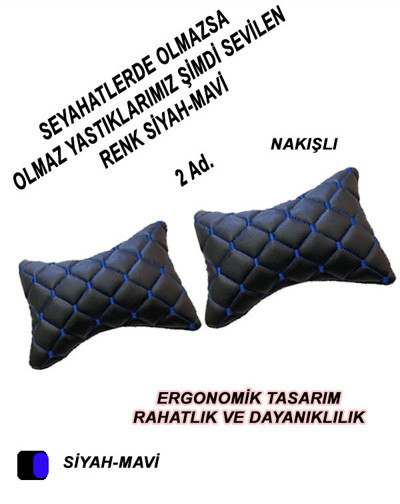 Beta Moda Hub Fiat Tıpo Oto Araba Boyun Yastığı Mavi