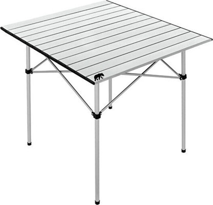 Kamp Ayısı® Katlanabilir Alüminyum XL Kamp Masası, Taşıma Çantalı, Gri
