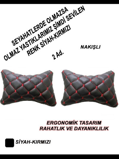 Beta Moda Hub Opel Grandland X Oto Koltuk Boyun Yastığı Kırmızı