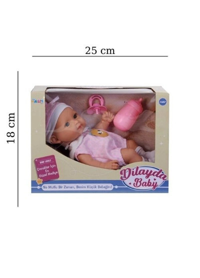 26 CM TAM KAUÇUK BEBEK EMZİK VE BİBERONLU