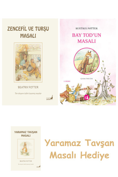 Beatrix Potter 15 - Zencefil Ve Turşu Masalı + Bay Tod’Un Masalı + Yaramaz Tavşan Masalı