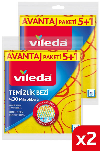 30% Mikrofiber Temizlik Bezi 5 Li X 2 Adet