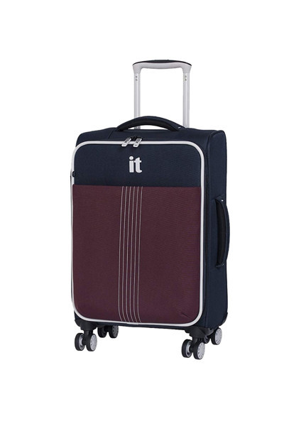 İt Luggage 02145 Lacivert Bordo Büyük Boy Kumaş Valiz