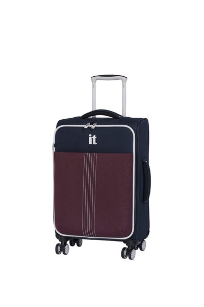 İt Luggage 02145 Lacivert Bordo Kabin Boy Kumaş Valiz