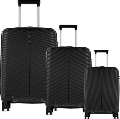 ÇÇS 5224 Silikon Valiz Set - Polipropilen 3 Lü Kırılmaz Valiz Seti