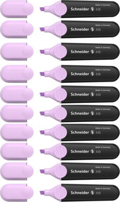 Schneider Fosforlu Kalem Job Pastel Lavanta 1-4,5 MM (10 Lu Paket)