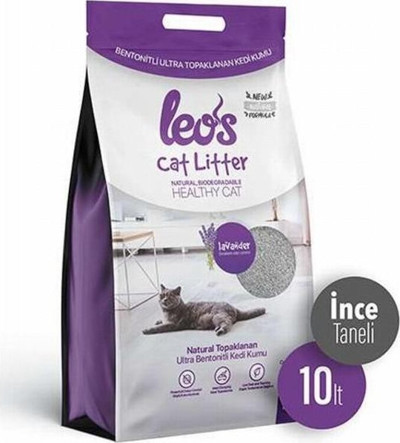 Leos Cat Litter Lavanta Kokulu İnce Taneli Kedi Kumu 2x10 Lt