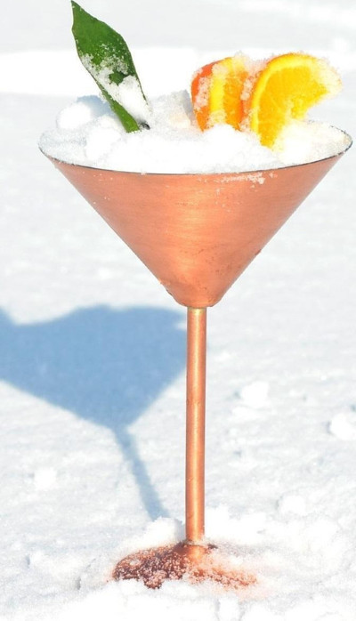 Turna Bakır Martini Kadeh Düz 250 Ml Skoç Turna0459-4