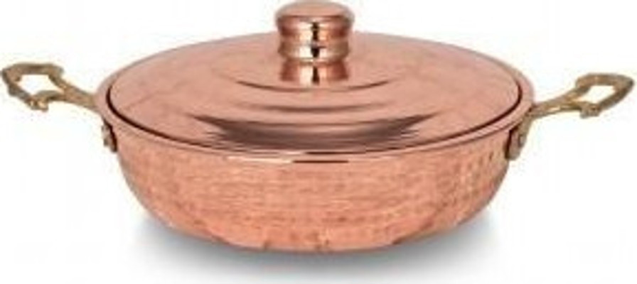 Turna Bakır Emirgan Tava 4 No 20 Cm El Dövme Kırmızı Turna7600-1