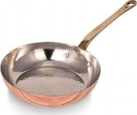 Turna Bakır Şahika Tava 4 No 20 Cm Sadece Taban El Dövme Kırmızı Turna7567-1