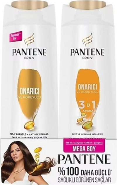 Pantene 600 Ml Onarıcı Şampuan & 350 Ml Saç Kremi