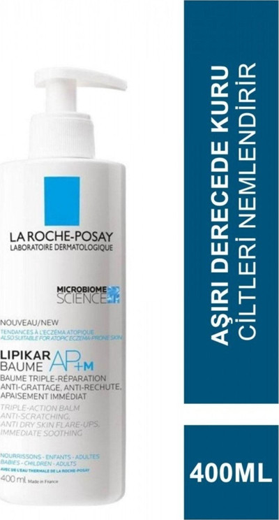 La Roche-Posay Lipikar Baume Ap+ M Çok Kuru, Atopiye Eğilimli Ciltler Için Nemlendirici Yüz Ve Vücut Balsamı 400 Ml