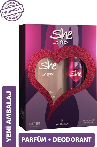 She Sexy 50ML Edt ml + Deodorant Bayan Parfüm Set Yeni