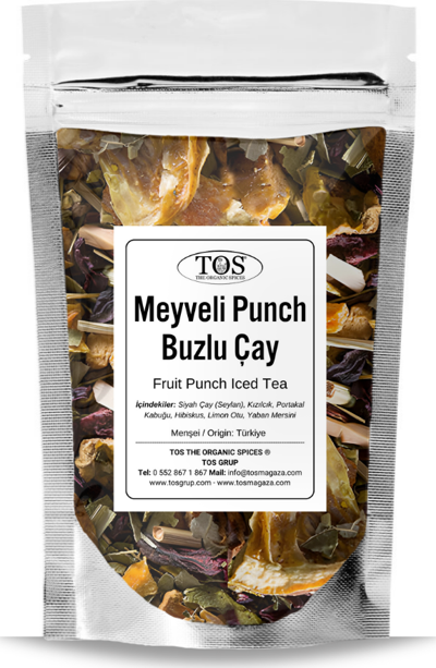 Meyveli Punch Buzlu Çay 100 gr (1. Kalite) Fruity Punch Iced Tea