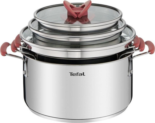TEFAL Optispace Çelik Tencere Seti - 6 Parça
