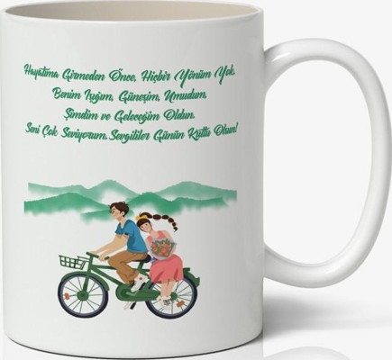Sevgililer Günümüz Kutlu Olsun Baskılı Kupa Bardak Mod6