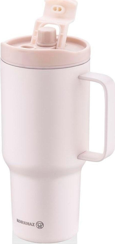 Korkmaz A5577-1 Freedom 1 Litre Pudra Pembe Pipetli Bardak Termos