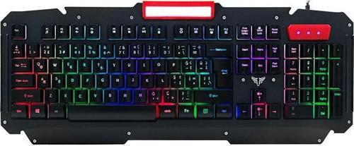 Kb-R800 Metafor Usb Gökkuşağı Aydınlatmalı Q Metal Yüzey Gaming Kablolu Oyuncu Klavyesi