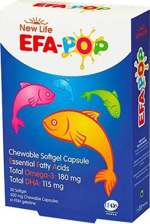 Efa Pop Balık Yağı Takviye Edici grıda 30 Çiğnenebilir Kapsül