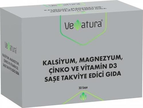 Kalsiyum, Magnezyum, Çinko ve Vitamin D3 Takviye Edici Gıda 30 Saşe