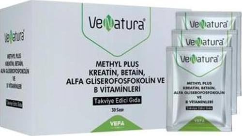Methyl Plus Kreatin-Betain-Alfa Gliserofosfokolin ve B Vitaminleri 30 Saşe