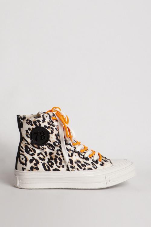 Kadın Günlük Kanvas Kumaş Yüksek Bilek Sneaker GJ 285/2 TURUNCU