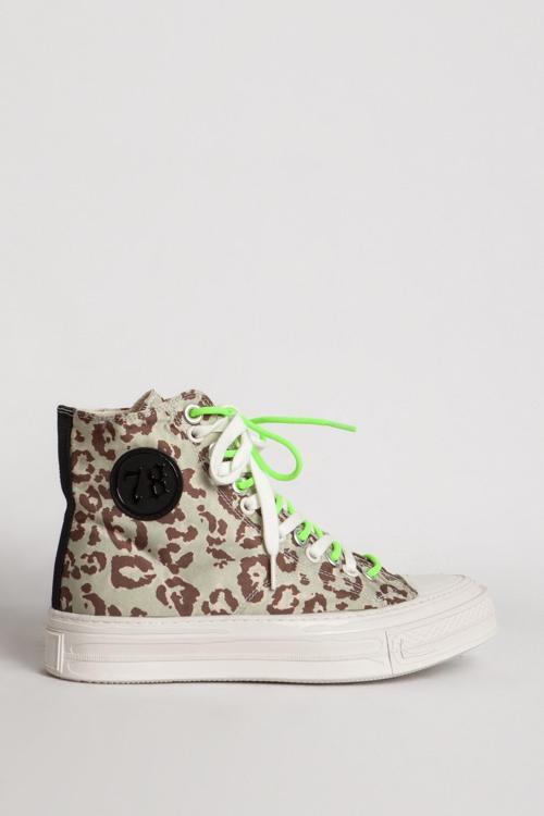 Kadın Günlük Kanvas Kumaş Yüksek Bilek Sneaker GJ 285/2 YEŞİL