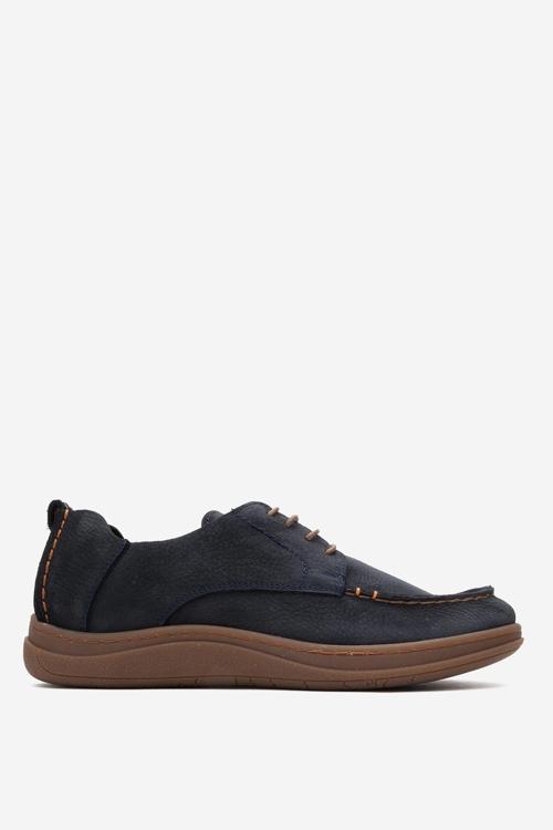 Erkek Comfort Bağcıklı Casual Ayakkabı Gerçek Deri FR 215340 LACİVERT