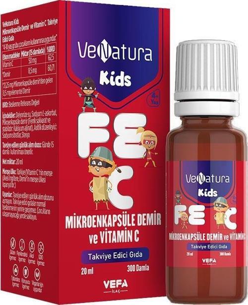 Kids Mikroenkapsüle Demir Ve Vitamin C 20 ml